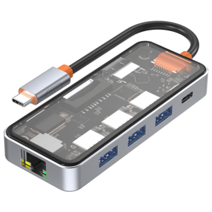 DroiX NT8 Clear USB Hub Render